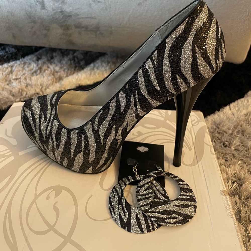 Zebra Heel worn once